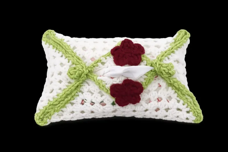Handmade Crochet Tissue Box Cover