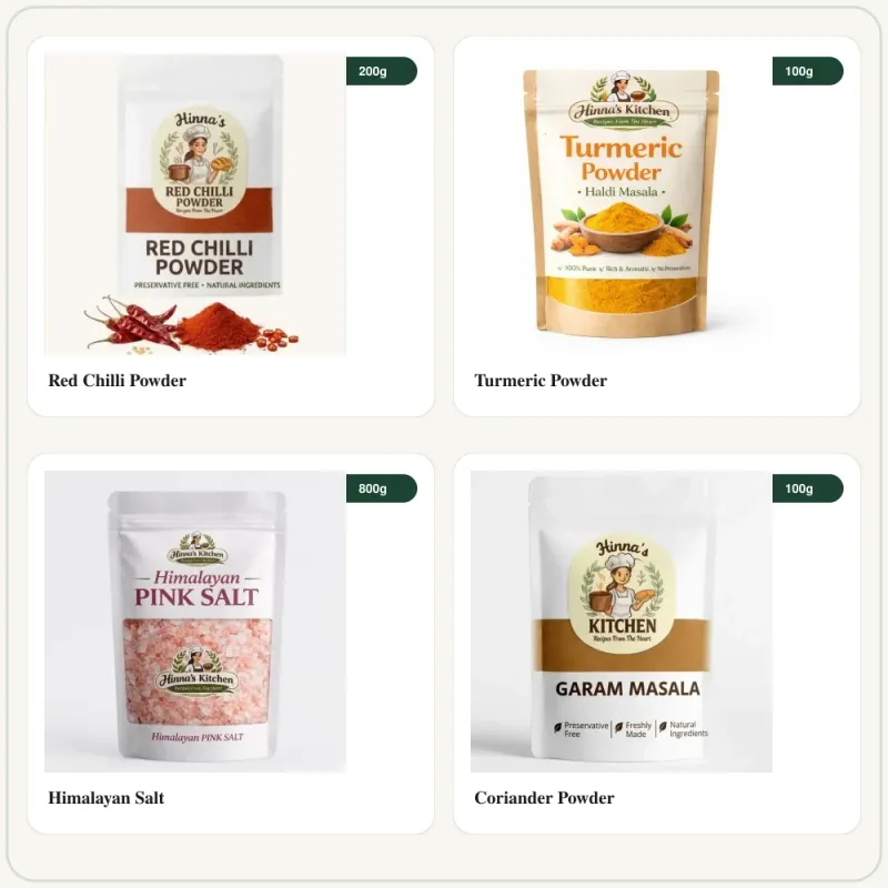 Monthly Grocery Deal – Red Chilli, Turmeric, Salt & Coriander Powder