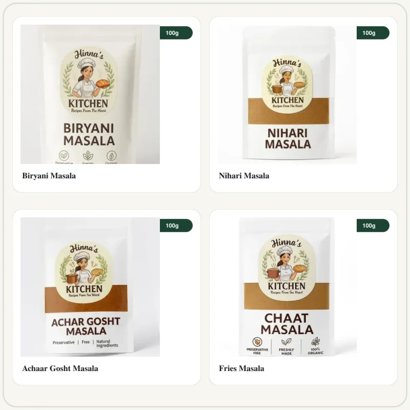 Monthly Grocery Deal – 4 Authentic Flavors (Biryani, Nihari, Achar Gosht & Fries Masala)
